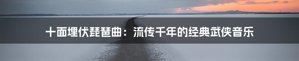 十面埋伏琵琶曲：流传千年的经典武侠音乐