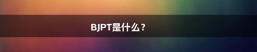 BJPT是什么？