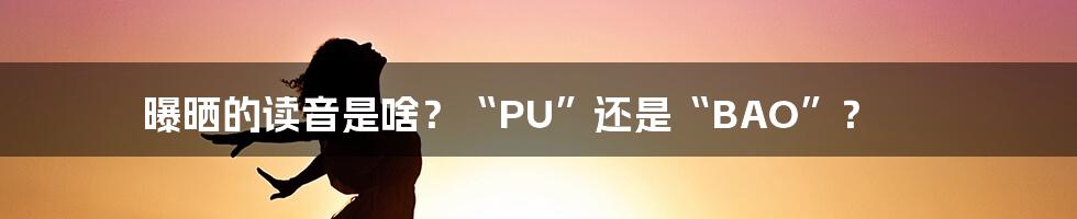 曝晒的读音是啥？“PU”还是“BAO”？