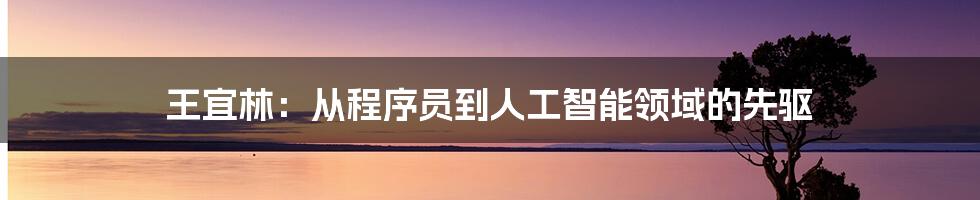 王宜林：从程序员到人工智能领域的先驱