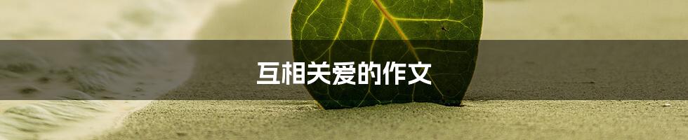 互相关爱的作文