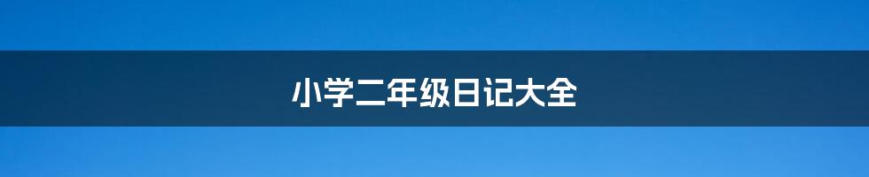 小学二年级日记大全