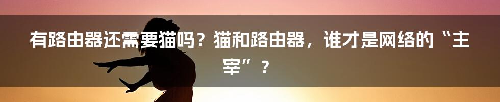 有路由器还需要猫吗？猫和路由器，谁才是网络的“主宰”？