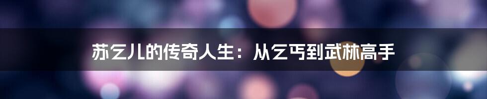 苏乞儿的传奇人生：从乞丐到武林高手