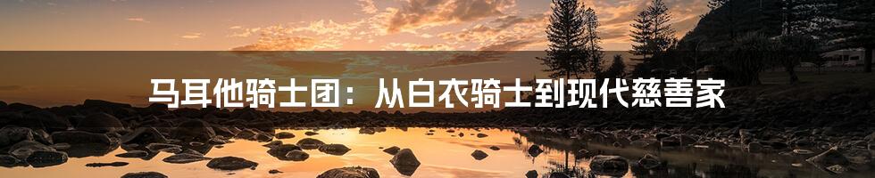 马耳他骑士团：从白衣骑士到现代慈善家