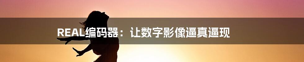 REAL编码器：让数字影像逼真逼现