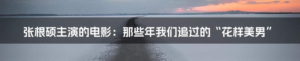 张根硕主演的电影：那些年我们追过的“花样美男”