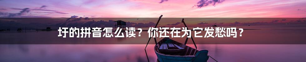 圩的拼音怎么读？你还在为它发愁吗？