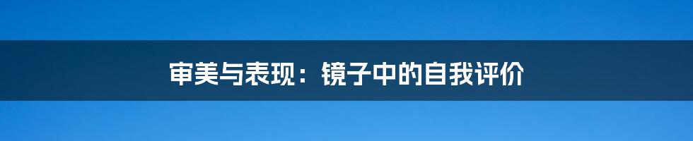 审美与表现：镜子中的自我评价