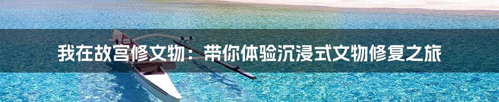 我在故宫修文物：带你体验沉浸式文物修复之旅