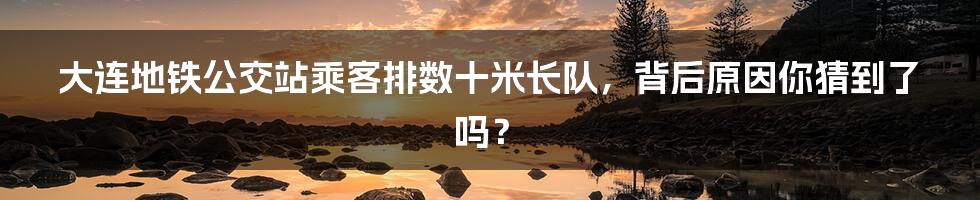 大连地铁公交站乘客排数十米长队，背后原因你猜到了吗？