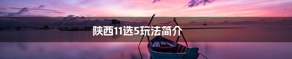 陕西11选5玩法简介