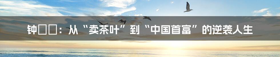 钟睒睒：从“卖茶叶”到“中国首富”的逆袭人生