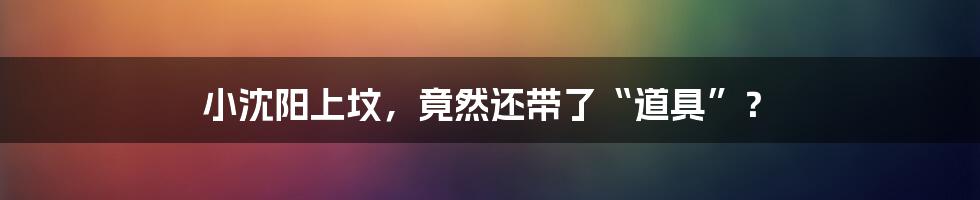 小沈阳上坟，竟然还带了“道具”？