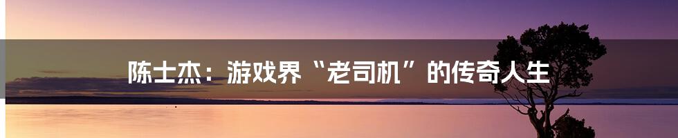 陈士杰：游戏界“老司机”的传奇人生