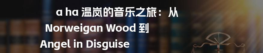 a ha 温岚的音乐之旅：从 Norweigan Wood 到 Angel in Disguise