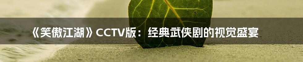 《笑傲江湖》CCTV版：经典武侠剧的视觉盛宴