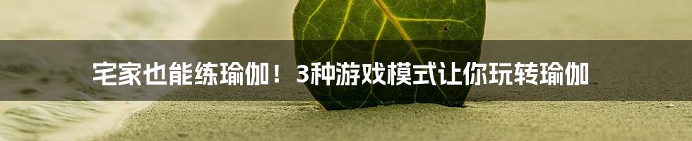 宅家也能练瑜伽！3种游戏模式让你玩转瑜伽