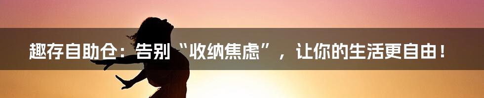 趣存自助仓：告别“收纳焦虑”，让你的生活更自由！