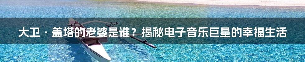 大卫·盖塔的老婆是谁？揭秘电子音乐巨星的幸福生活