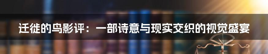 迁徙的鸟影评：一部诗意与现实交织的视觉盛宴