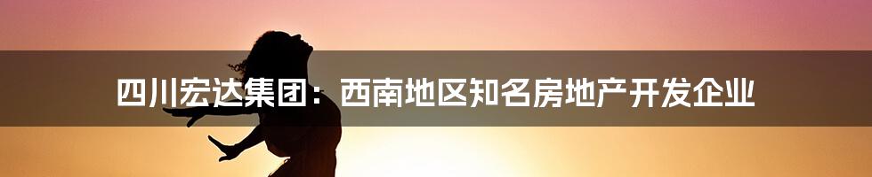 四川宏达集团：西南地区知名房地产开发企业