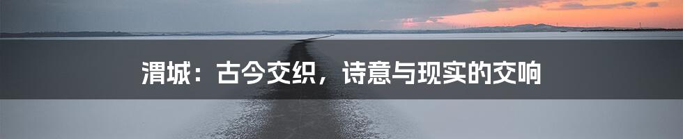 渭城：古今交织，诗意与现实的交响