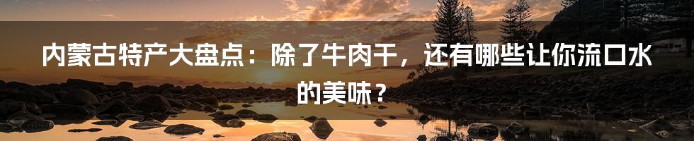 内蒙古特产大盘点：除了牛肉干，还有哪些让你流口水的美味？