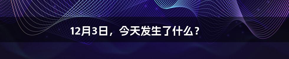 12月3日，今天发生了什么？