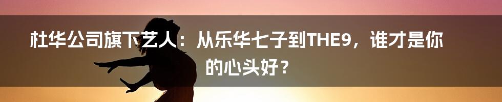 杜华公司旗下艺人：从乐华七子到THE9，谁才是你的心头好？