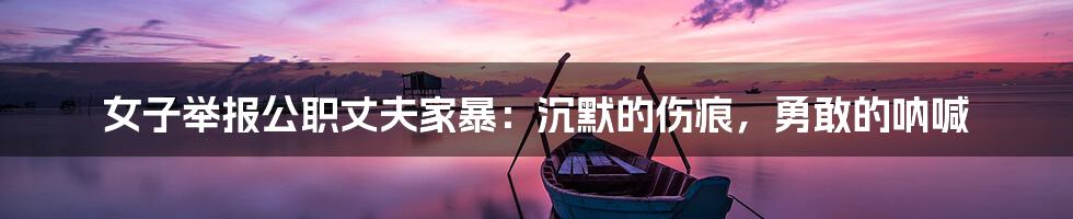 女子举报公职丈夫家暴：沉默的伤痕，勇敢的呐喊