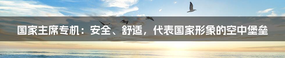 国家主席专机：安全、舒适，代表国家形象的空中堡垒