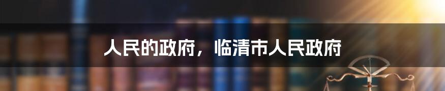 人民的政府，临清市人民政府