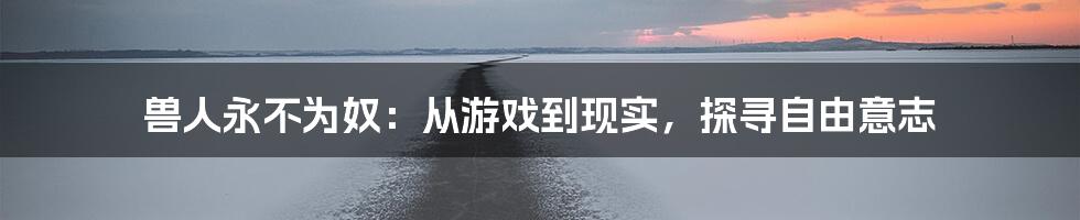 兽人永不为奴：从游戏到现实，探寻自由意志