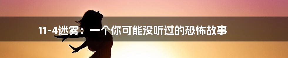 11-4迷雾：一个你可能没听过的恐怖故事