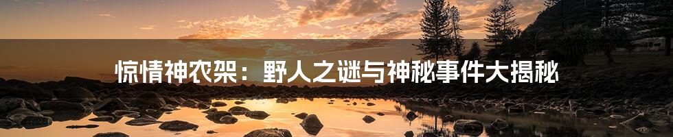 惊情神农架：野人之谜与神秘事件大揭秘