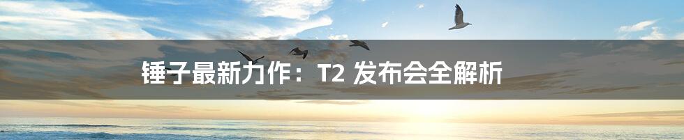 锤子最新力作：T2 发布会全解析