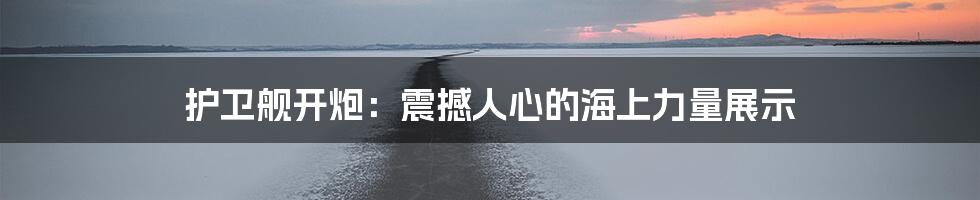 护卫舰开炮：震撼人心的海上力量展示