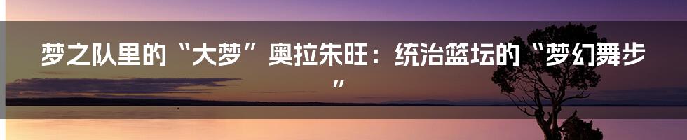 梦之队里的“大梦”奥拉朱旺：统治篮坛的“梦幻舞步”