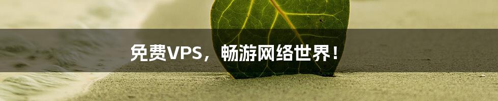 免费VPS，畅游网络世界！