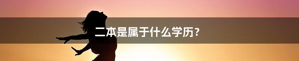 二本是属于什么学历？