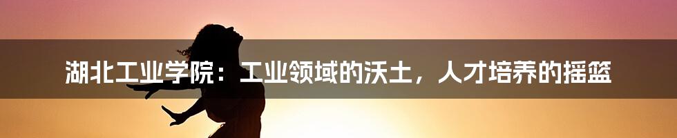 湖北工业学院：工业领域的沃土，人才培养的摇篮