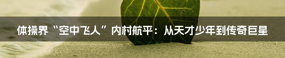 体操界“空中飞人”内村航平：从天才少年到传奇巨星