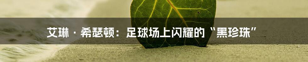 艾琳·希瑟顿：足球场上闪耀的“黑珍珠”