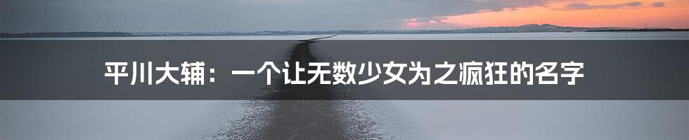 平川大辅：一个让无数少女为之疯狂的名字