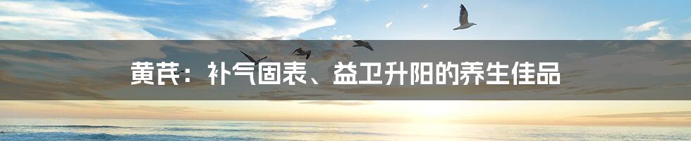 黄芪：补气固表、益卫升阳的养生佳品