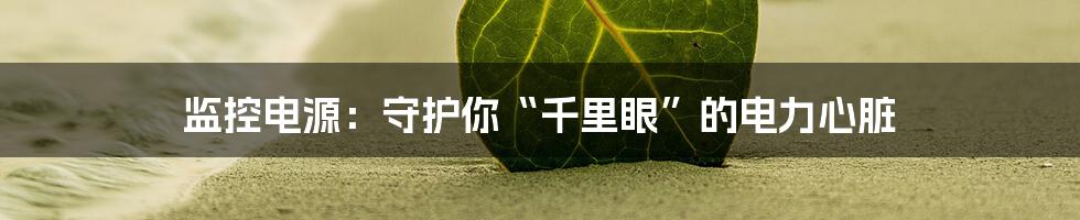 监控电源：守护你“千里眼”的电力心脏