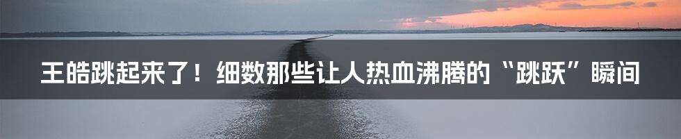 王皓跳起来了！细数那些让人热血沸腾的“跳跃”瞬间