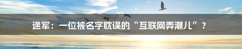 逯军：一位被名字耽误的“互联网弄潮儿”？