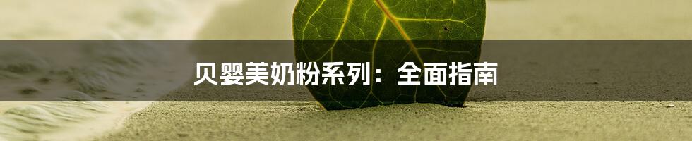 贝婴美奶粉系列：全面指南